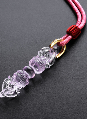 古法男女琉璃吊坠金刚杵