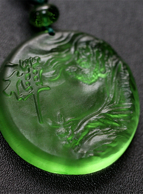 古法男女款琉璃吊坠达摩祖师复古