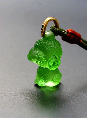 古法男女款琉璃卡通泰迪吊坠