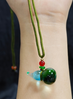古法琉璃葫芦吊坠平安福禄挂件