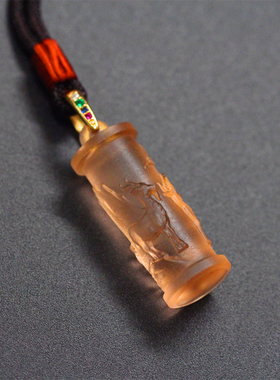 古法男女琉璃三阳开泰吊坠