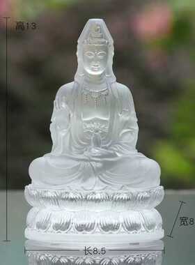 观音菩萨桌面摆设工艺品古法琉璃