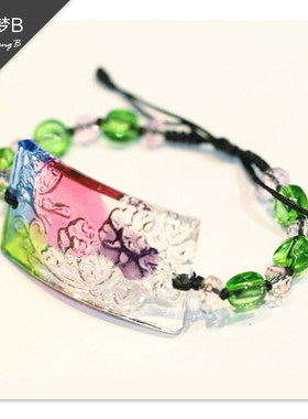 古法女琉璃简约手链凤凰复古编织