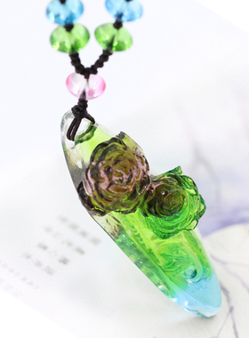 新款时尚潮流琉璃悠悠草花魁吊坠