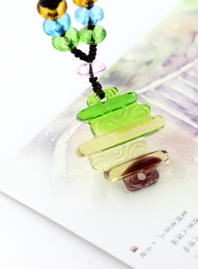 琉璃时尚风毛衣链礼物小吊坠包邮