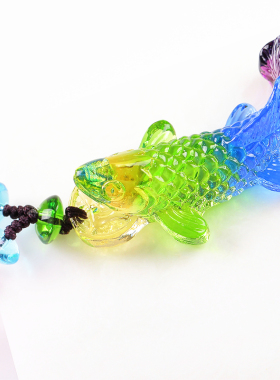 古法琉璃小鱼海洋动物鸿运当头男