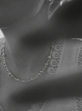 冷淡极简风大小圆珠项链