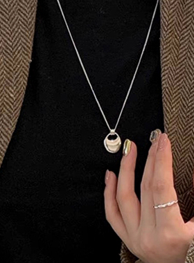 韩国博主小众不规则吊坠项链