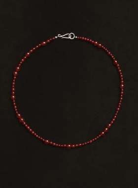 红玛瑙不规则串珠项链