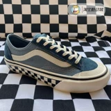 Vans, синие красные низкие шахматы, кеды подходит для мужчин и женщин, кроссовки, 36