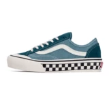 Vans, синие красные низкие шахматы, кеды подходит для мужчин и женщин, кроссовки, 36