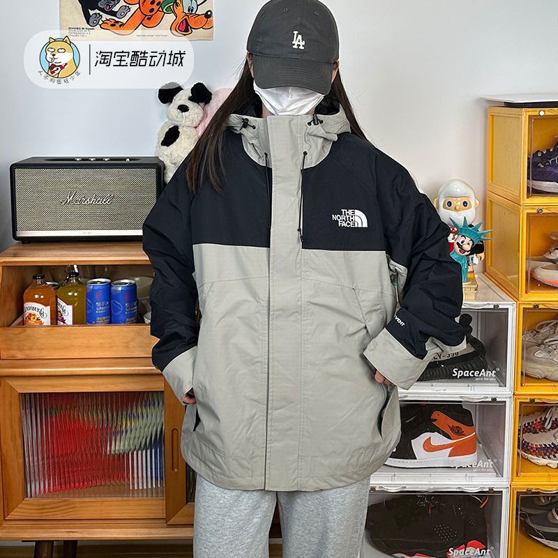 The North Face 北面冲锋衣dryvent防水防风男女拉链外套NJ2HP01 - 图0