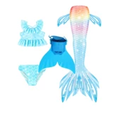 Детский купальник, комплект для плавания для школьников, крой «рыбий хвост», подходит для подростков