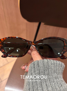 vintager猫眼框架琥珀边框太阳镜