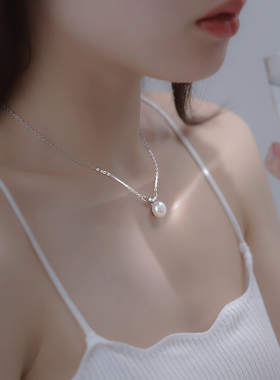 925纯银皓石珍珠项链2022年新款