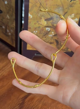 S925纯银环环相扣金树枝细款手镯