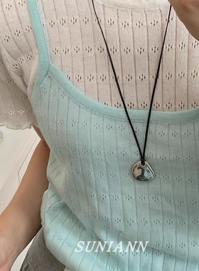 韩系ins风字母mohhe不规则项链女