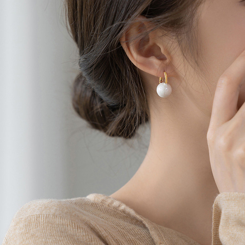 酒红色秋冬耳扣女生2023新款爆款耳饰纯银耳环小众设计感高级耳钉,淘宝优惠券,粉丝福利购,淘宝优惠卷