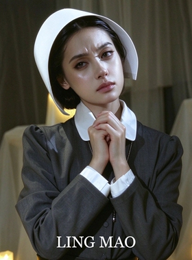 烛守清魂莫德斯塔cos白色修女帽