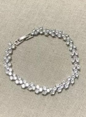 逆爱梓渝同款仿锆石手链小众百搭