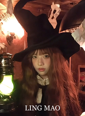 万圣节cos服装魔女扮派对女巫帽