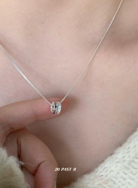 s925纯银吊坠转运珠小蛮腰项链女