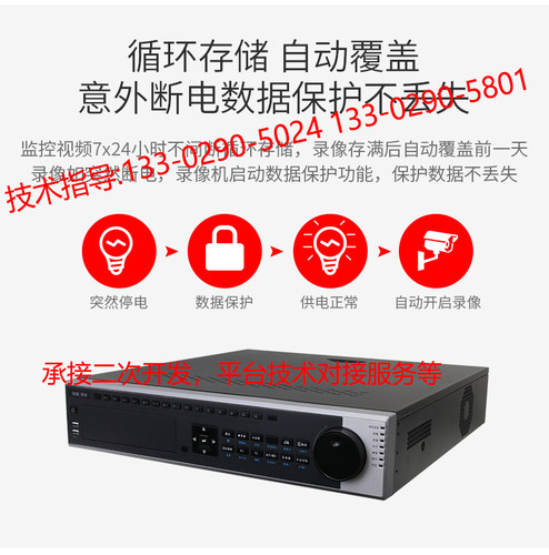 海康威视4/8/16路同轴高清硬盘录像机DVRDS-7804/7808/7816HQH-K1 - 图0