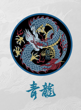 拓路者青龙青鸟冲锋衣DIY国风袖臂标圆形魔术贴臂章衣物配饰