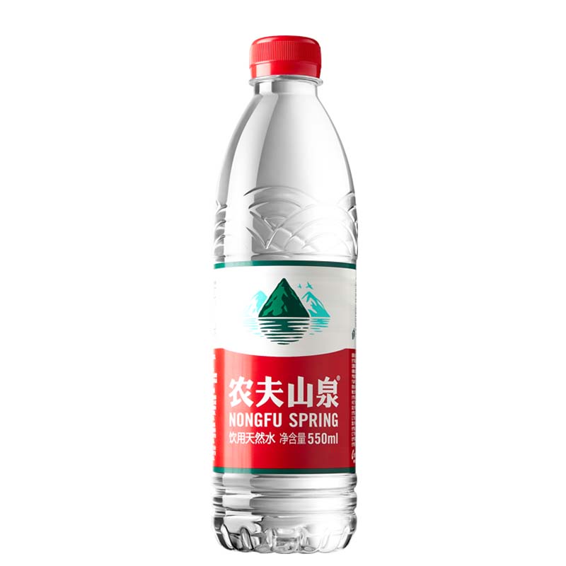 农夫山泉天然饮用水550ml24瓶 弱碱性小装会议团购特纯净包邮 - 图0