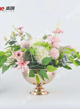 欧式铁艺婚礼糖果盒花器摆件装饰