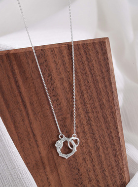 999纯银足银项链女夏轻奢小众设计感高级锁骨链ins简约网红配饰