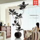 Fake green plant decoration, simulated black diamond indoor potted plant, large floor-standing ornament, light luxury, anti-real green plant for living room