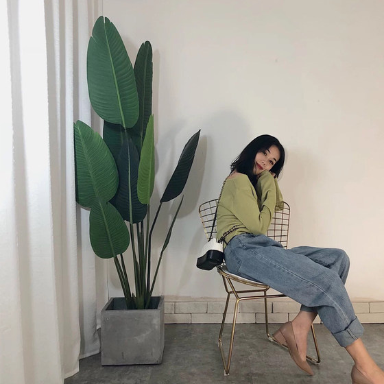 Simulated Plant Traveler Banana Potted Large Interior Decoration