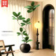 Simulated plant black diamond floor-standing potted indoor large-scale bionic green plant ornaments living room light luxury decorative flower fake tree