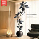 Simulated green plants, high-end light luxury, black diamond indoor large-scale floor-standing ornaments, living room decoration, bionic fake trees and plants