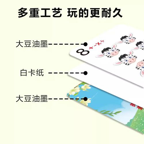 数学卡牌加减乘除训练牌数字游戏扑克计算口算速教具亲子儿童桌游 - 图2