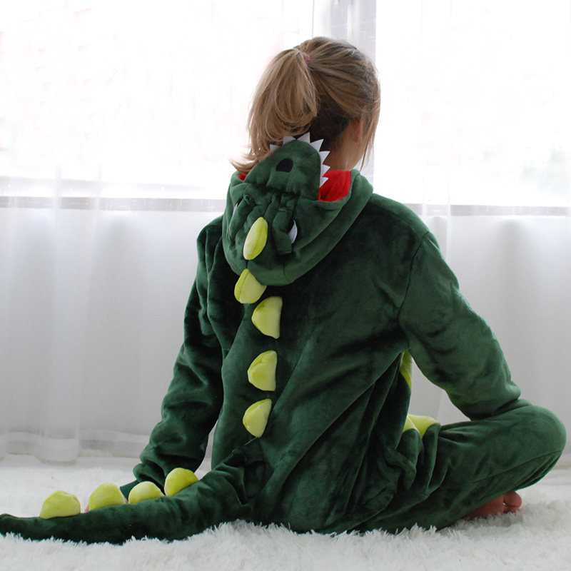 秋冬恐龙猫动物连体法兰绒卡通睡衣 ovviek睡衣/家居服套装