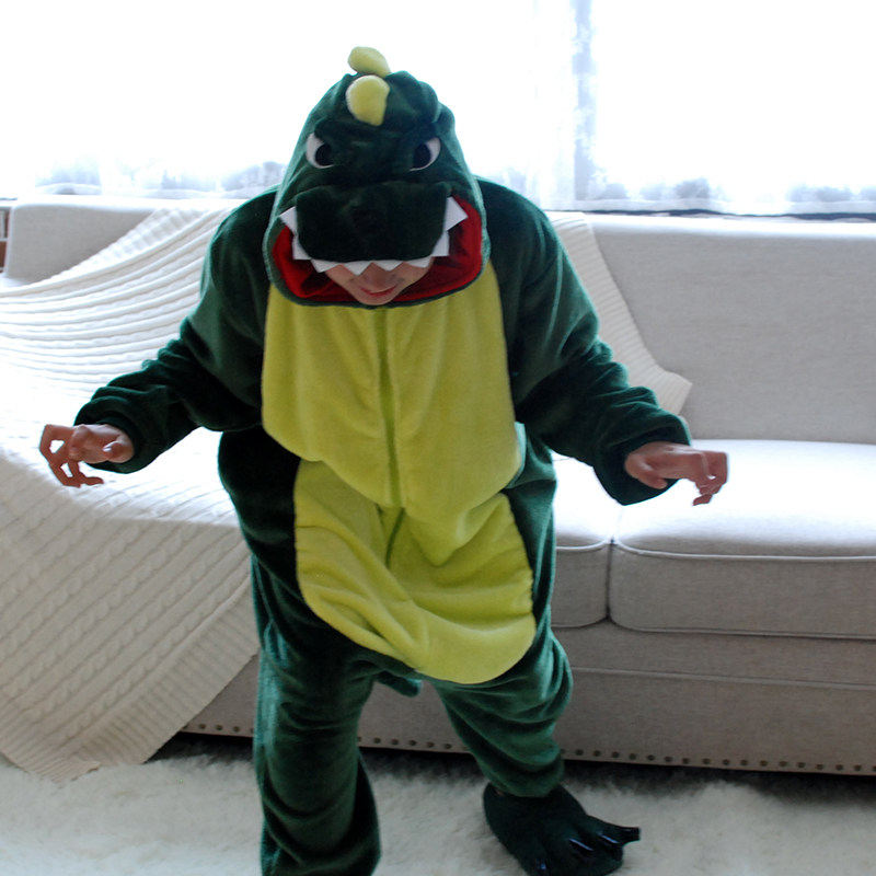 冬恐龙猫动物连体法兰绒卡通睡衣 ovviek睡衣/家居服套装