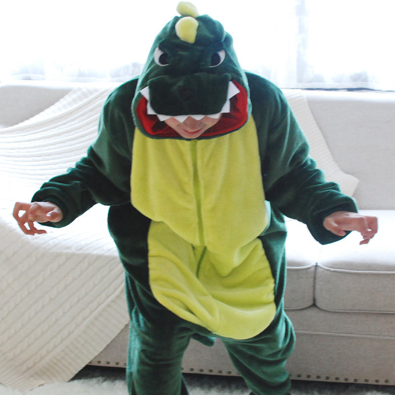 恐龙连体龙猫法兰绒卡通动漫冬睡衣 ovviek睡衣/家居服套装