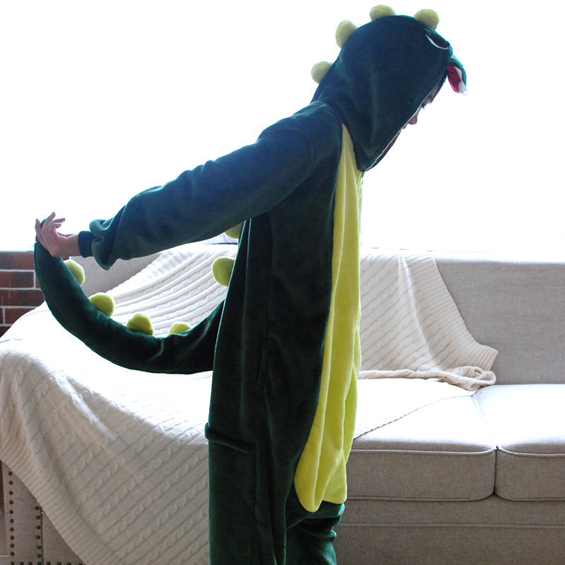 秋冬恐龙卡通动漫动物连体成年睡衣 ovviek睡衣/家居服套装