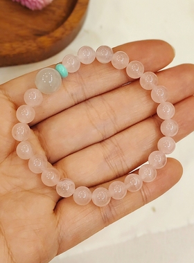 秒杀！「璟宸」新中式原创天然粉水晶马粉蓝瓷松月光石手链手串