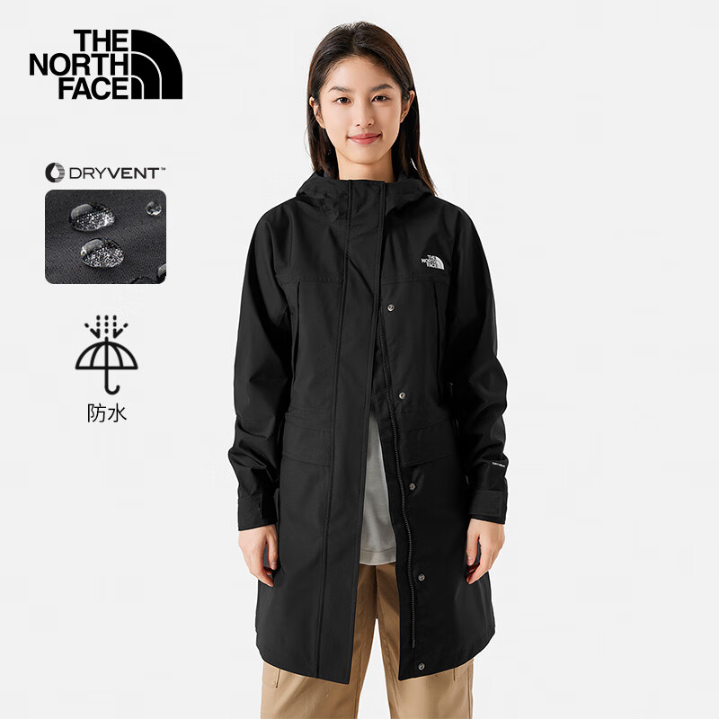 TheNorthFace北面中长款冲锋衣女士春夏新款户外防水夹克外套87W3 - 图0