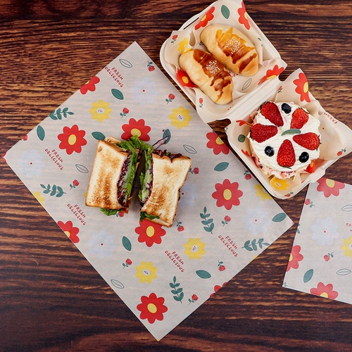 Масляная -надежная бумажная подушка для бумажной закуски, масляная бумага бутерброды бутерброды бутерброды с бутербродами для выпечки бумаги запеченная пластина бумага масляная бумага Поглощение бумаги