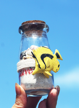 贝壳马尔代夫海螺沙瓶装饰品创意