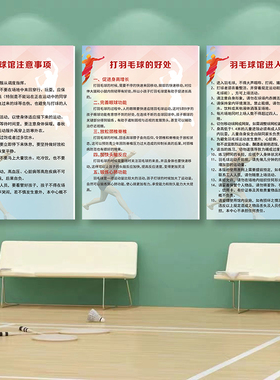 羽毛球馆装饰挂画体育运动明星布置贴画纸俱乐部文化墙面环创壁画