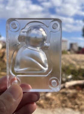 亚克力香牌模具静悟小佛童双面精雕图案清晰立体适合DIY手工制作