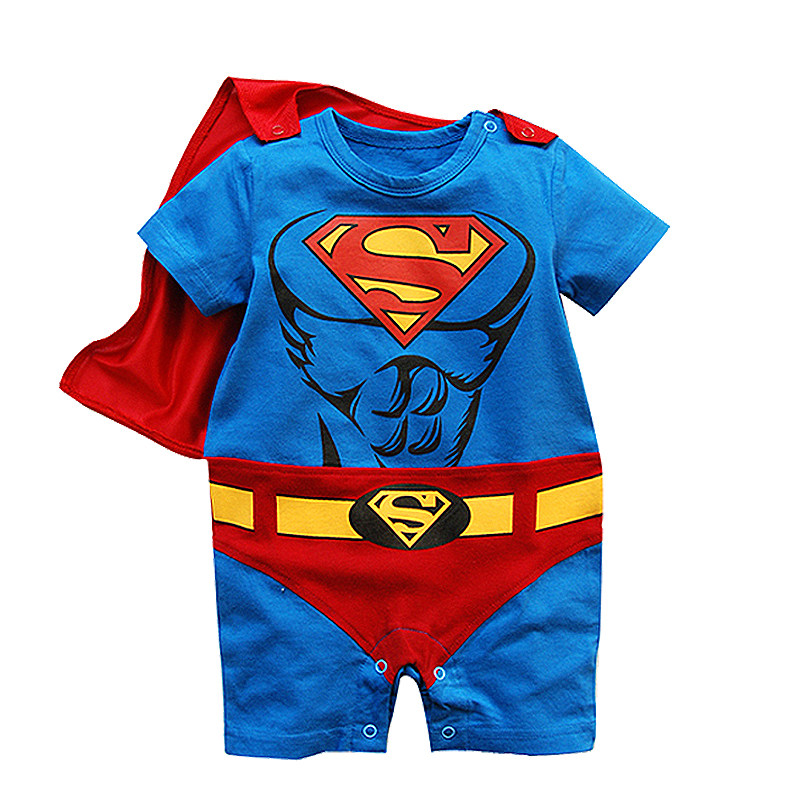 Baby jumpsuit spring and autumn thin cotton baby boy clothes autumn and winter superman newborn climbing clothes autumn cartoon summer