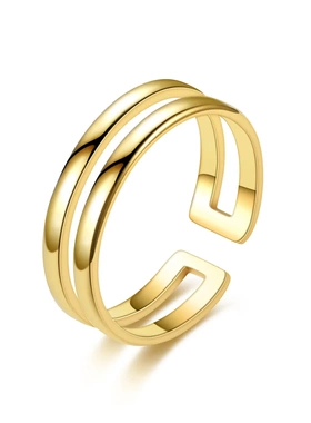 韩版轻奢设计感ing风开口钛钢戒指女 欧美小众戒指跨境手饰品