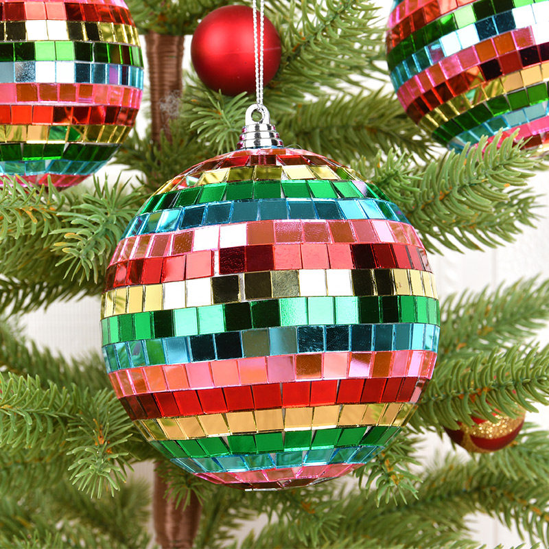 圣诞装饰用品粉色镜面球吊饰圣诞树装扮居家商场橱窗场景布置挂件,淘宝优惠券,粉丝福利购,淘宝优惠卷