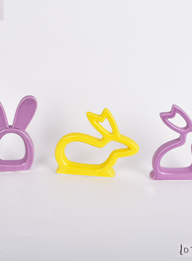 复活节陶瓷可爱风兔子橱窗装饰品